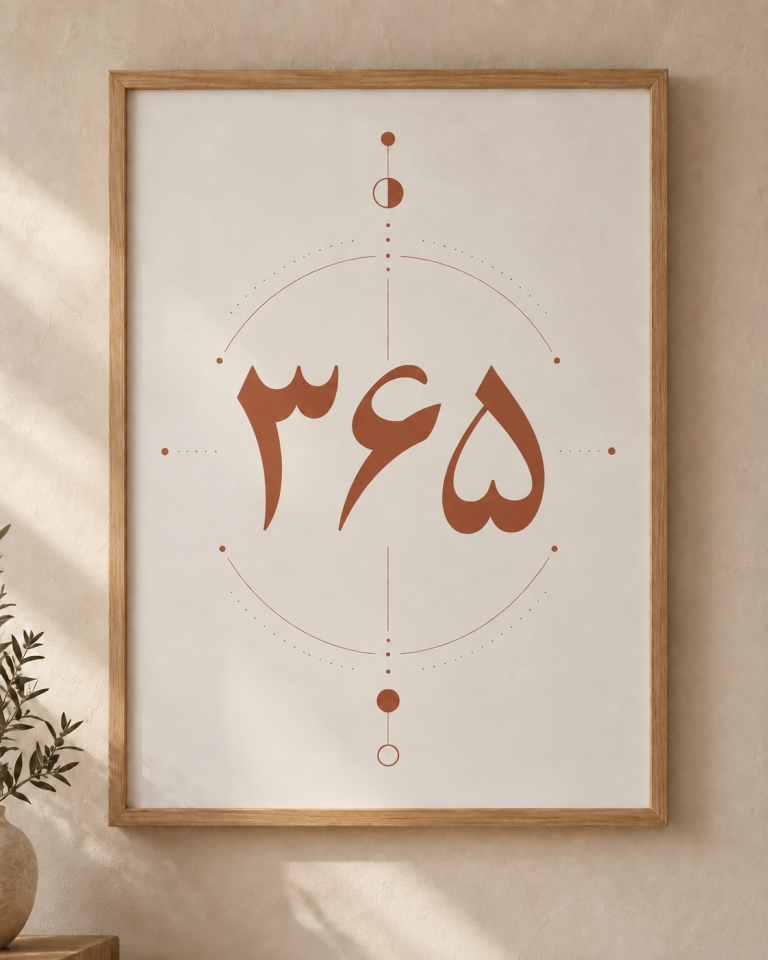 تابلوی داستان یک روز با اعداد فارسی
