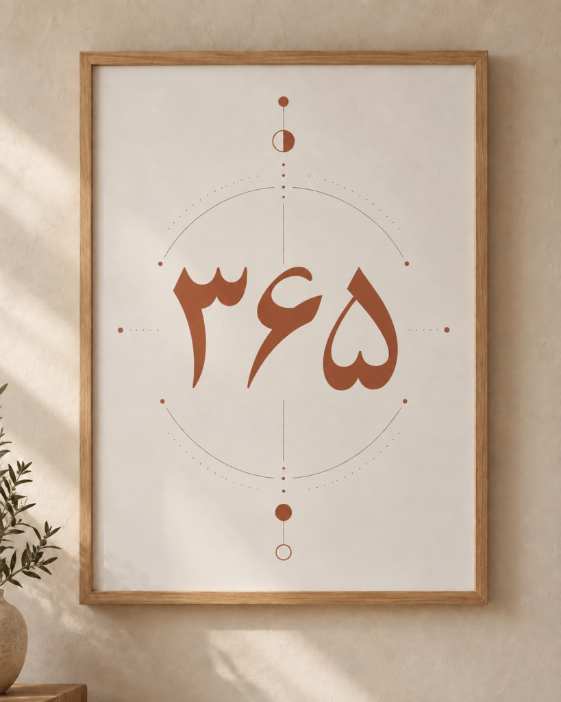 تابلوی داستان یک روز با اعداد فارسی